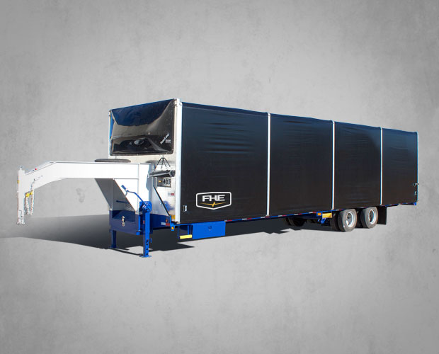 FHE retractable covered equipment trailer